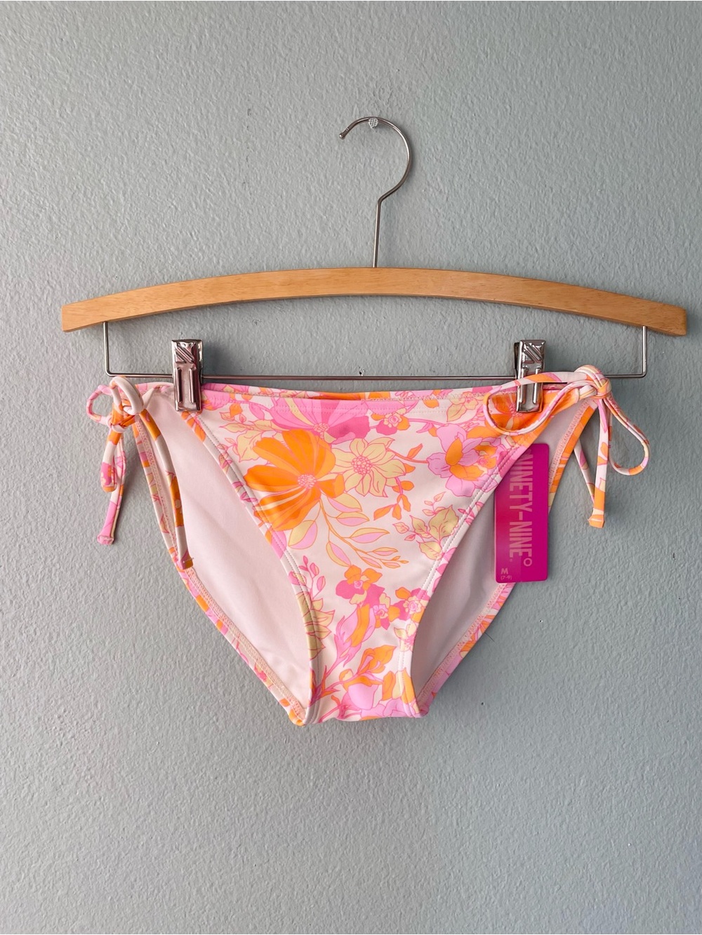 Ninety-Nine° | Retro Floral Side Tie Bikini Bottom